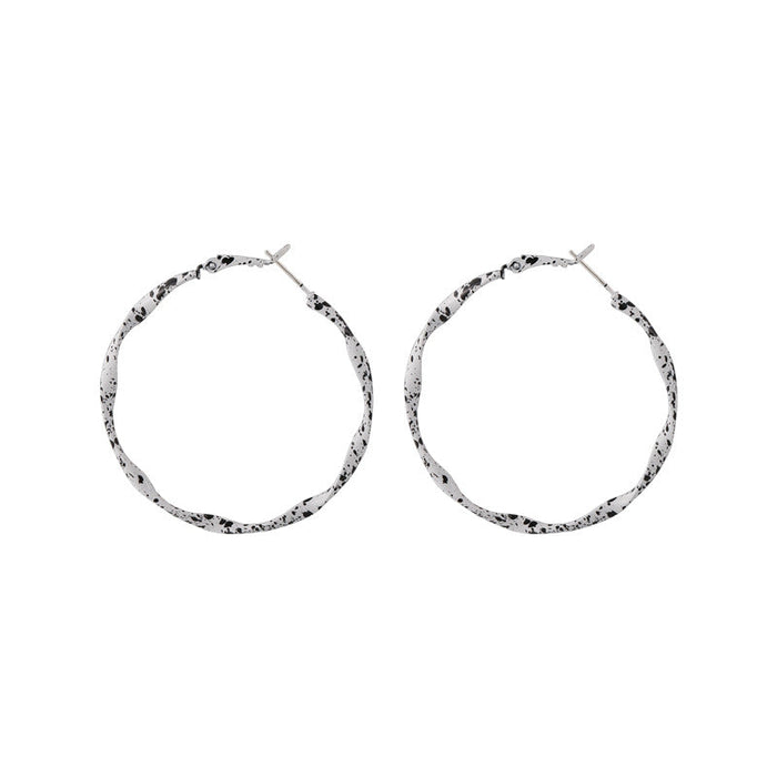 Wholesale black and white splash ink alloy earrings JDC-ES-W340 Earrings JoyasDeChina Wholesale Jewelry JoyasDeChina Joyas De China