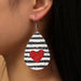 Wholesale Black and White Striped Leather Earrings JDC-ES-GSMQ018 Earrings 妙奇 Wholesale Jewelry JoyasDeChina Joyas De China