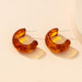 Wholesale Black C Shape Acrylic Stud Earrings JDC-ES-AYN319 Earrings JoyasDeChina E2048-amber Wholesale Jewelry JoyasDeChina Joyas De China