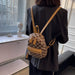 Wholesale black checkerboard pu backpack JDC-BP-HZD001 Shoulder Bags ปจ่ื๗์ Wholesale Jewelry JoyasDeChina Joyas De China