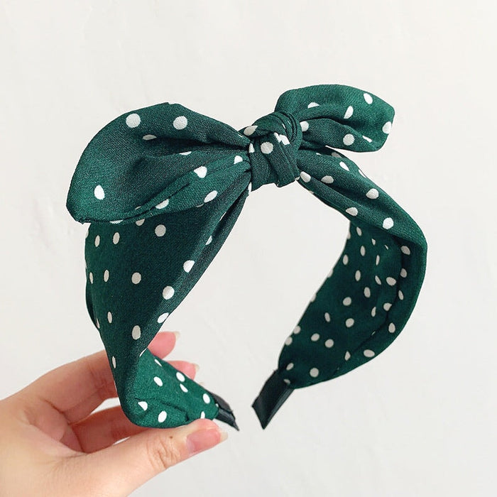 Wholesale black cloth bow hairband JDC-HD-H023 Headband 妙德 Blackish green Wholesale Jewelry JoyasDeChina Joyas De China