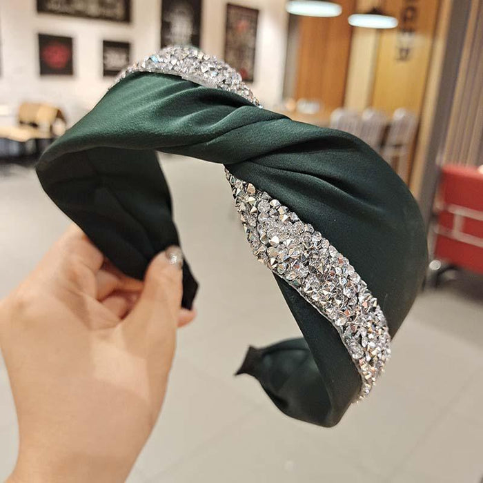Bulk Jewelry Wholesale black cloth drill wrapped ladies hairband JDC-HD-RXK004 Wholesale factory from China YIWU China