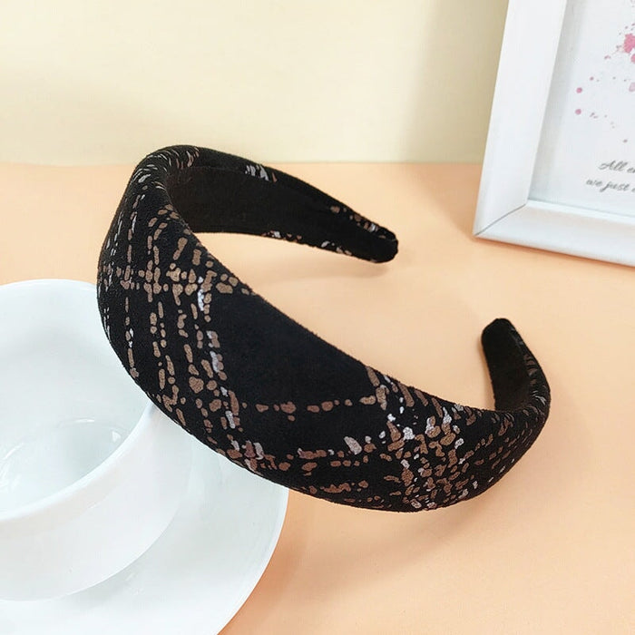 Wholesale black cloth hair hoop JDC-HD-O360 Headband 潮炫 Coffee color Wholesale Jewelry JoyasDeChina Joyas De China