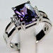 Wholesale black crystal metal rings JDC-RS-WN-012 Rings 薇妮 purple 6 Wholesale Jewelry JoyasDeChina Joyas De China