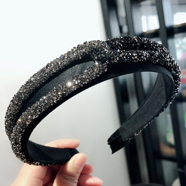 Bulk Jewelry Wholesale black crystal super flash headband JDC-HD-O103 Wholesale factory from China YIWU China