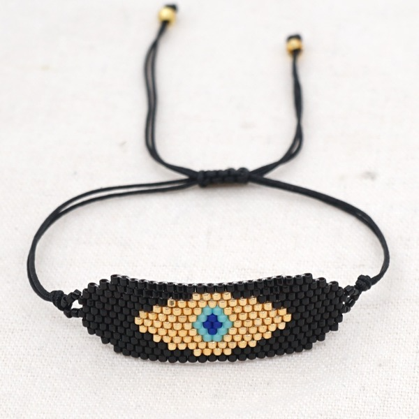 Bulk Jewelry Wholesale black devil's eye hand-woven Miyuki beads bracelet JDC-gbh345 Wholesale factory from China YIWU China