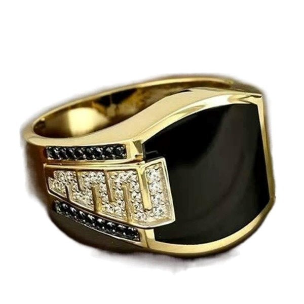 Wholesale Black Diamond Copper Wide Rings JDC-RS-WN104 Rings 薇妮 Wholesale Jewelry JoyasDeChina Joyas De China