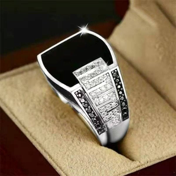 Wholesale Black Diamond Copper Wide Rings JDC-RS-WN104 Rings 薇妮 Wholesale Jewelry JoyasDeChina Joyas De China