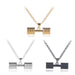 Wholesale black dumbbell alloy necklace JDC-NE-LangT011 Necklaces 阆天 Wholesale Jewelry JoyasDeChina Joyas De China