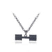 Wholesale black dumbbell alloy necklace JDC-NE-LangT011 Necklaces 阆天 Wholesale Jewelry JoyasDeChina Joyas De China