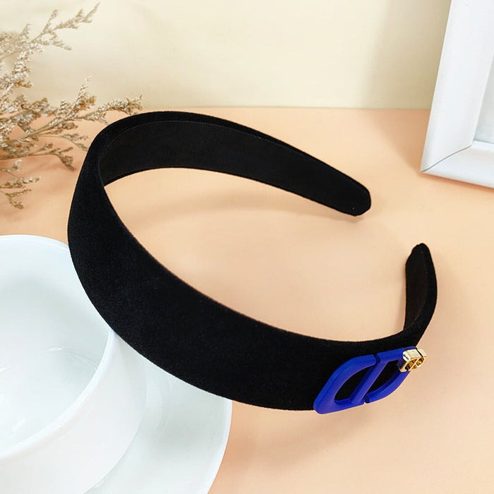 Wholesale black flannel headband (F)JDC-HD-O367 Headband 潮炫 Blue mark Wholesale Jewelry JoyasDeChina Joyas De China