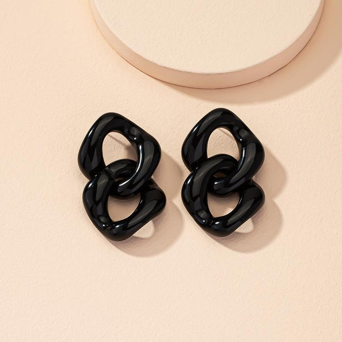 Wholesale black geometric acrylic earrings JDC-ES-AYN328 Earrings JoyasDeChina E2081-black Wholesale Jewelry JoyasDeChina Joyas De China