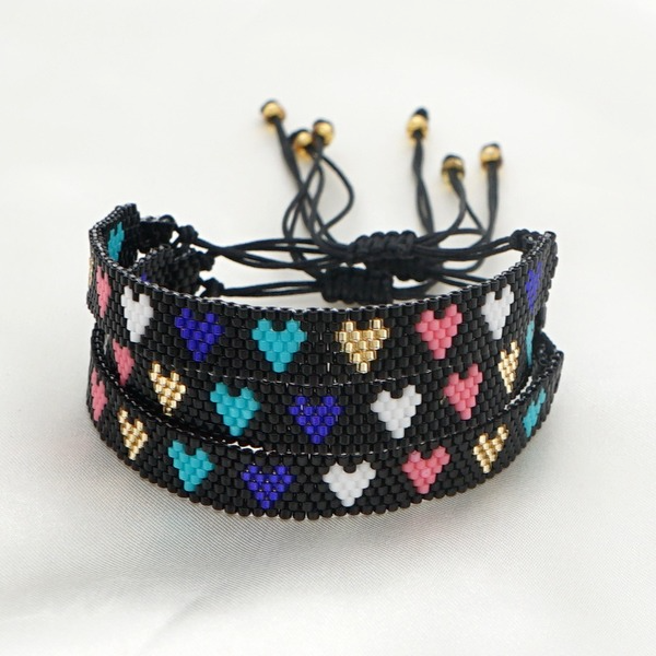 Bulk Jewelry Wholesale black hip-hop punk wind Miyuki rice beads braided bracelets JDC-gbh405 Wholesale factory from China YIWU China
