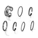 Wholesale Black Joint Stacking Combination Alloy 7 Piece Set Ring JDC-RS-F075 Rings 韩之尚 Wholesale Jewelry JoyasDeChina Joyas De China