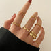 Wholesale Black Joint Stacking Combination Alloy 7 Piece Set Ring JDC-RS-F075 Rings 韩之尚 5202001 Alloy Wholesale Jewelry JoyasDeChina Joyas De China