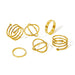 Wholesale Black Joint Stacking Combination Alloy 7 Piece Set Ring JDC-RS-F075 Rings 韩之尚 5480802 Alloy Wholesale Jewelry JoyasDeChina Joyas De China