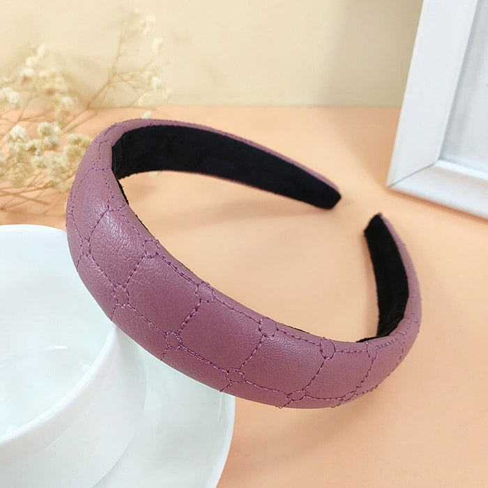 Wholesale black leather hairband JDC-HD-O346 Headband 潮炫 Pink Wholesale Jewelry JoyasDeChina Joyas De China