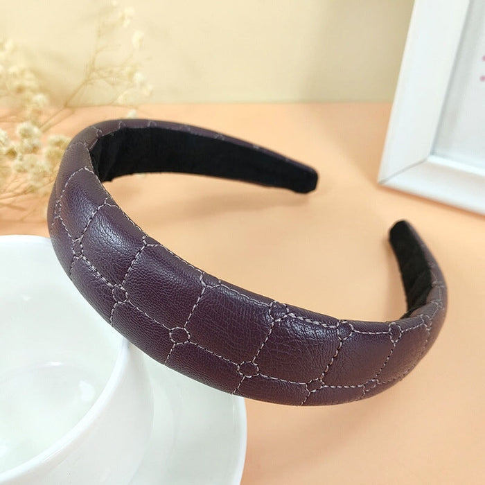Wholesale black leather hairband JDC-HD-O346 Headband 潮炫 purple Wholesale Jewelry JoyasDeChina Joyas De China