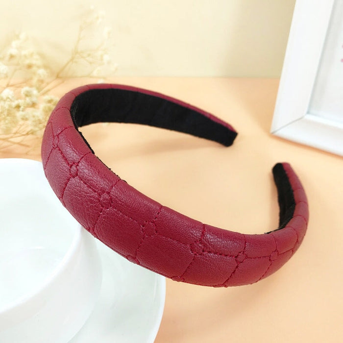 Wholesale black leather hairband JDC-HD-O346 Headband 潮炫 Red Wholesale Jewelry JoyasDeChina Joyas De China