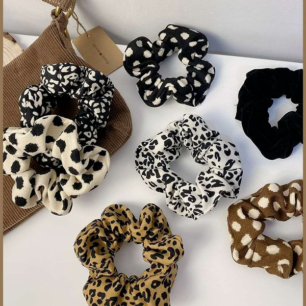 Bulk Jewelry Wholesale black leather leopard print head rope JDC-HS-RXTF001 Wholesale factory from China YIWU China