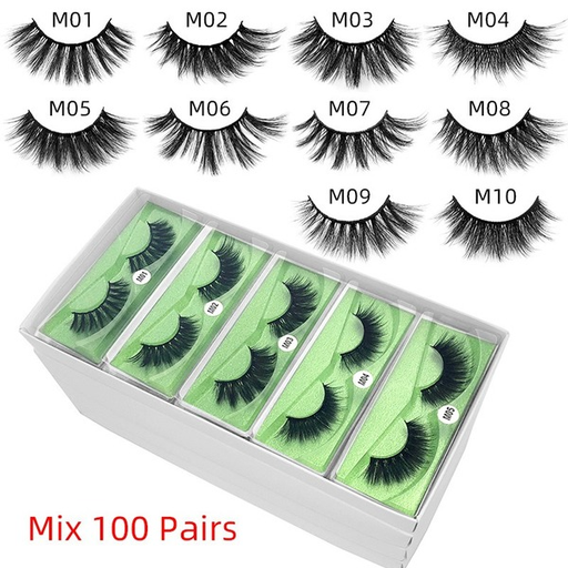 Bulk Jewelry Wholesale black mink hair 3d false eyelashes 10-100 pairs in boxes JDC-EY-LMB023 Wholesale factory from China YIWU China