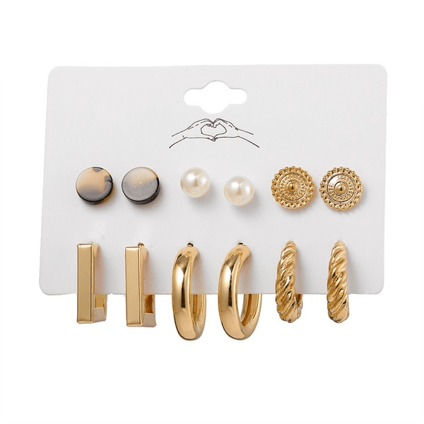 Wholesale black pearl earring set JDC-ES-F626 Earrings 韩之尚 Wholesale Jewelry JoyasDeChina Joyas De China