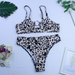 Bulk Jewelry Wholesale black polyester split swimsuit leopard bikini JDC-SW-TW043 Wholesale factory from China YIWU China