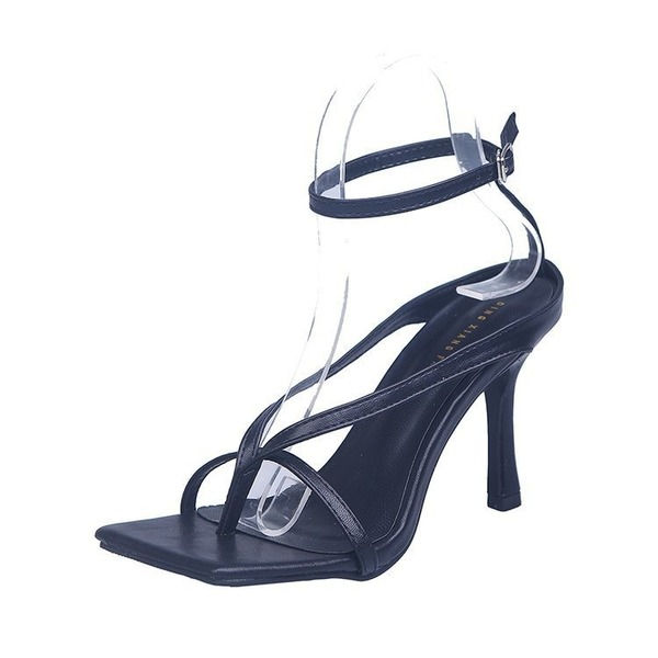 Bulk Jewelry Wholesale black PU high heel stiletto toe sandals JDC-SD-JZ016 Wholesale factory from China YIWU China