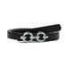 Wholesale black pu leather belt JDC-WB-Nuoy021 Womenbelt 诺娅 black Length 103 width 1.3 Wholesale Jewelry JoyasDeChina Joyas De China