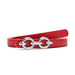 Wholesale black pu leather belt JDC-WB-Nuoy021 Womenbelt 诺娅 Red Length 103 width 1.3 Wholesale Jewelry JoyasDeChina Joyas De China