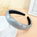 wholesale black pu leather headband JDC-HD-O353 Headband 潮炫 silver Wholesale Jewelry JoyasDeChina Joyas De China