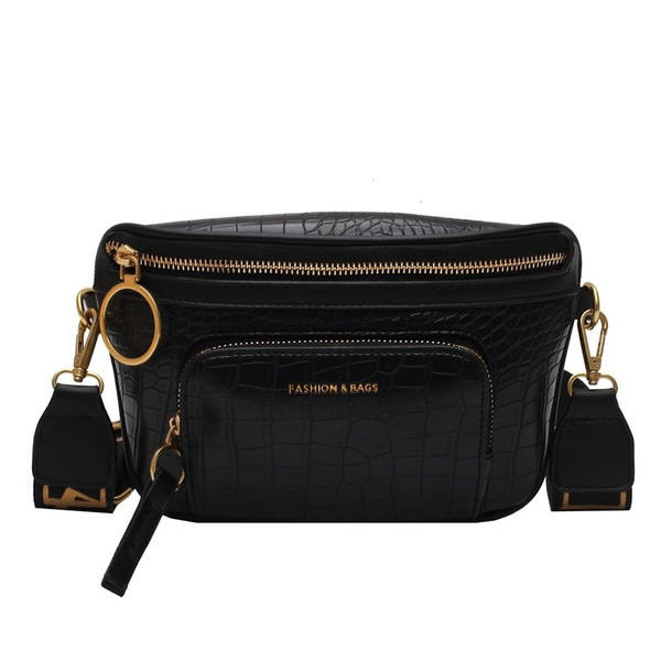 Bulk Jewelry Wholesale black PU oblique cross chest bag women's bag JDC-LB-ZM026 Wholesale factory from China YIWU China