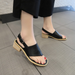 Bulk Jewelry Wholesale black PU toe sandals JDC-SD-JZ006 Wholesale factory from China YIWU China