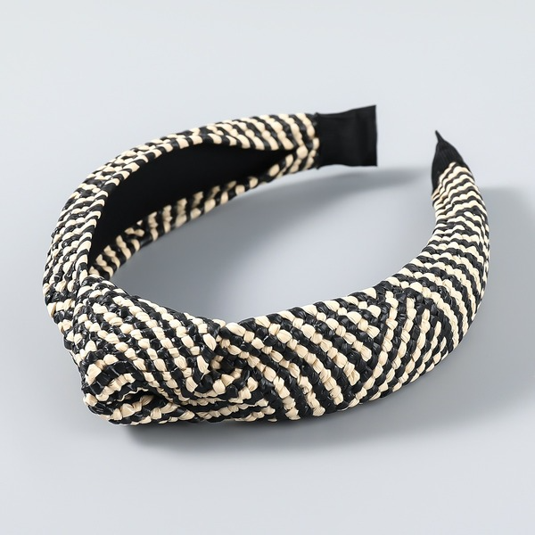 Bulk Jewelry Wholesale black rattan woven knotted hair hoop JDC-HD-CL018 Wholesale factory from China YIWU China