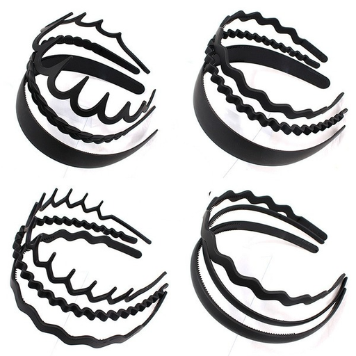 Bulk Jewelry Wholesale black resin black wide-brimmed toothed hair hoop JDC-HD-RXGS003 Wholesale factory from China YIWU China