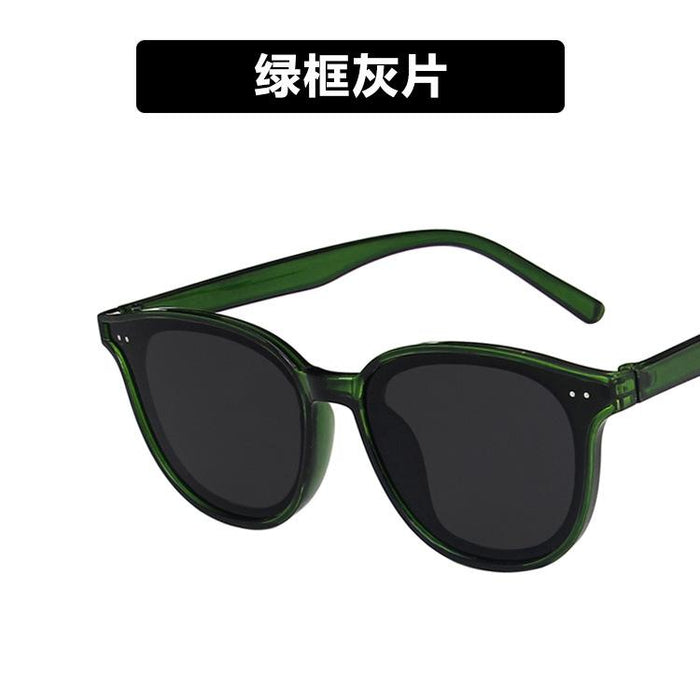 Wholesale black resin nail sunglasses JDC-SG-KD012 Sunglasses JoyasDeChina Green frame gray sheet Wholesale Jewelry JoyasDeChina Joyas De China