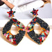 Wholesale black rhinestone beaded earrings JDC-ES-SK081 Earrings 深刻 Wholesale Jewelry JoyasDeChina Joyas De China