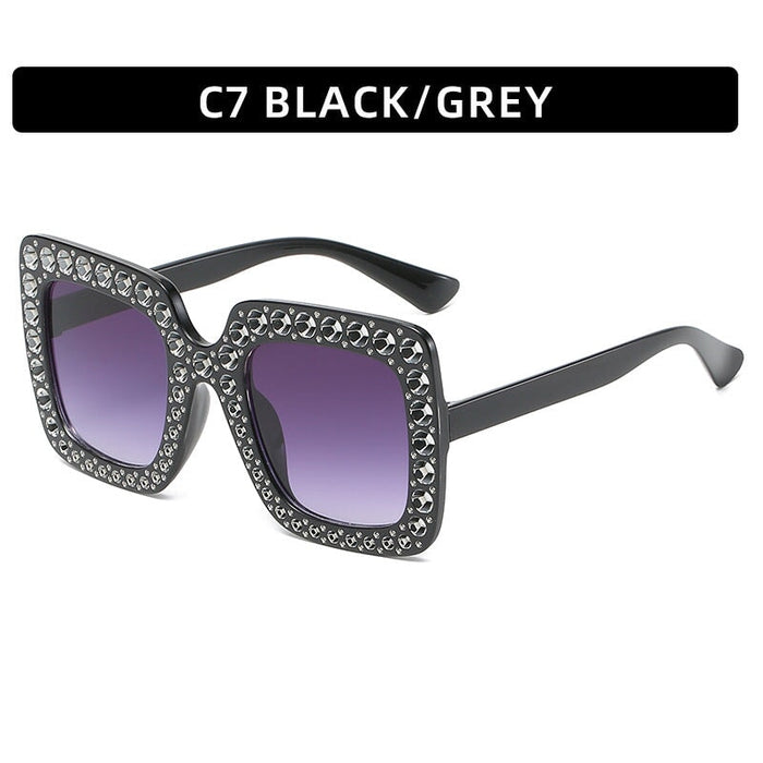 Wholesale black rhinestone sunglasses JDC-SG-XIa006 Sunglasses 锡安 C7 As shown Wholesale Jewelry JoyasDeChina Joyas De China