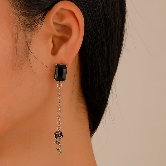 Wholesale Black Rose Set zircon necklace female JDC-NE-D014 necklaces 晴雯 Wholesale Jewelry JoyasDeChina Joyas De China