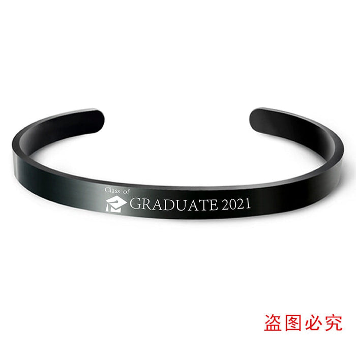 Wholesale Black Stainless Steel Graduation Season Bracelet JDC-BT-GangGu004 Bracelet 钢古 Wholesale Jewelry JoyasDeChina Joyas De China