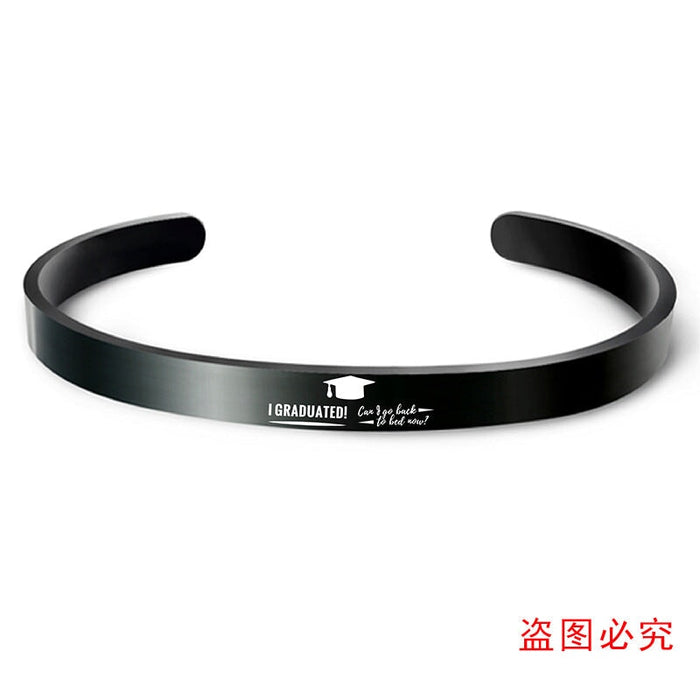 Wholesale Black Stainless Steel Graduation Season Bracelet JDC-BT-GangGu004 Bracelet 钢古 Wholesale Jewelry JoyasDeChina Joyas De China
