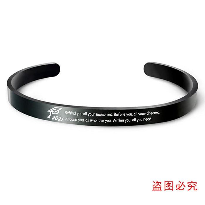 Wholesale Black Stainless Steel Graduation Season Bracelet JDC-BT-GangGu004 Bracelet 钢古 S00038 Wholesale Jewelry JoyasDeChina Joyas De China