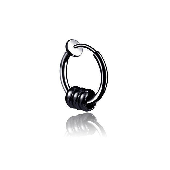Bulk Jewelry Wholesale black stainless steel men's earrings JDC-MES-BS002 Wholesale factory from China YIWU China