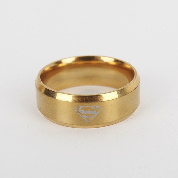Bulk Jewelry Wholesale black stainless steel Superman ring JDC-RS-RXTS002 Wholesale factory from China YIWU China