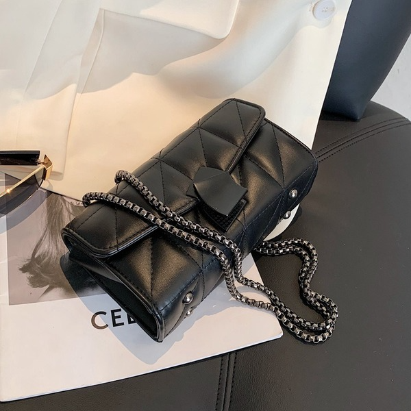 Wholesale Black Synthetic Leather Shoulder Bag JDC-SD-JiaQ100 Shoulder Bags 家庆 Wholesale Jewelry JoyasDeChina Joyas De China