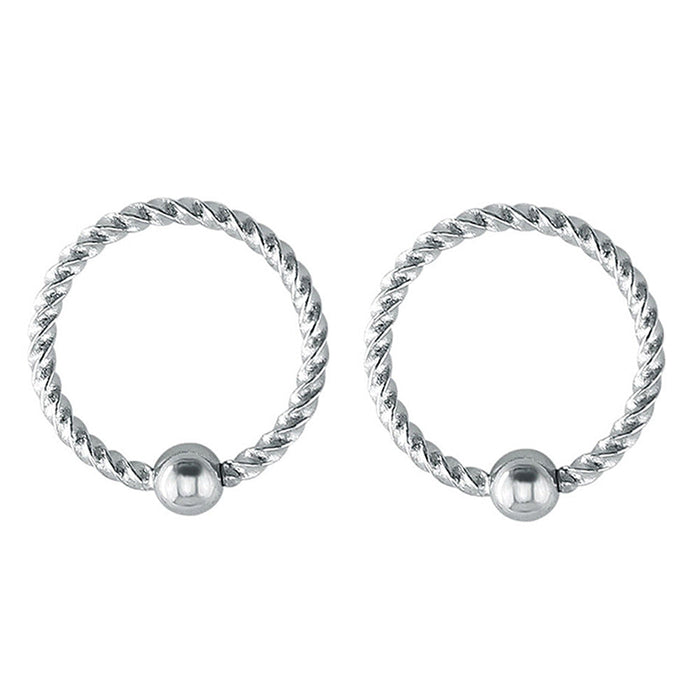 Wholesale black titanium nose ring piercing jewelry MOQ≥2 JDC-ES-Chengy008 Piercings 辰亚 steel color-6mm(moq2) Wholesale Jewelry JoyasDeChina Joyas De China