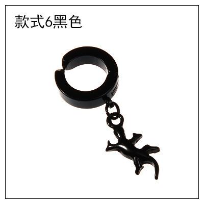 Bulk Jewelry Wholesale black titanium steel ear clip JDC-MES-BS024 Wholesale factory from China YIWU China