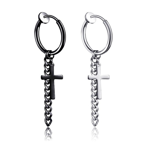 Bulk Jewelry Wholesale black titanium steel men's ear rings JDC-MES-BS011 Wholesale factory from China YIWU China