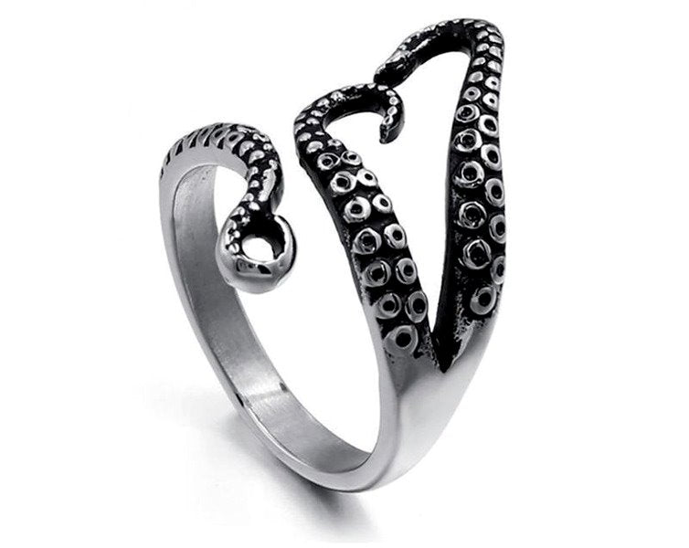Wholesale black titanium steel tentacle ring JDC-RS-NingL012 Rings 宁蓝 Wholesale Jewelry JoyasDeChina Joyas De China