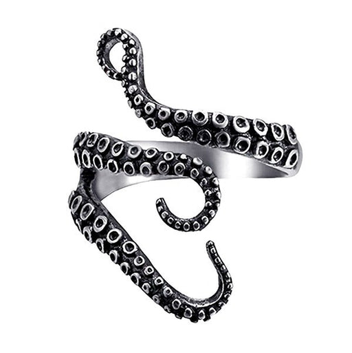 Wholesale black titanium steel tentacle ring JDC-RS-NingL012 Rings 宁蓝 Wholesale Jewelry JoyasDeChina Joyas De China